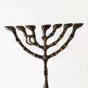 Vintage bronze brutalist candelabra_5