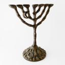 Vintage bronze brutalist candelabra_4