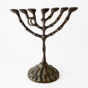 Vintage bronze brutalist candelabra_2