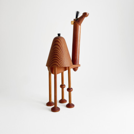 Vintage funny wooden stylized dromedary 70s