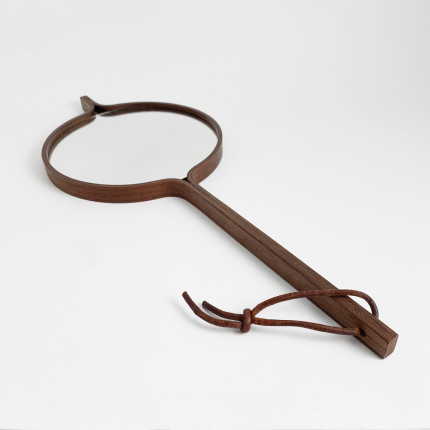 Wooden hand / wall mirror by Bech & Starup, Den Permanente 1967, Copenhagen, Denmark